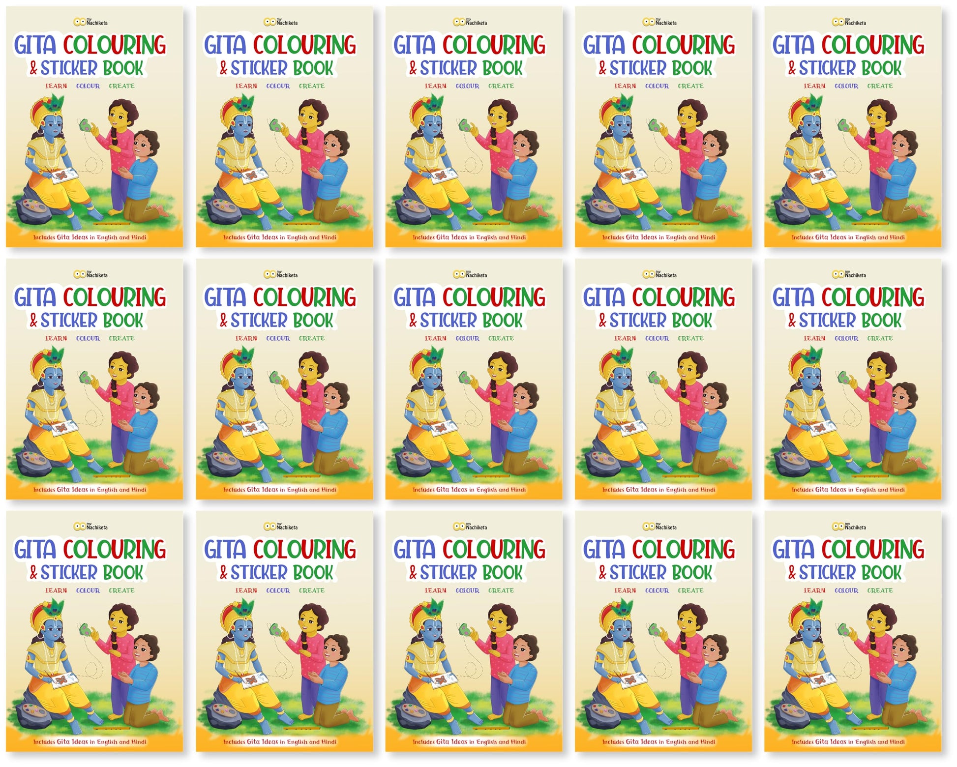 Gita Colouring & Sticker Books For Kids (Pack Of 15 Books ) Gift To Children For Painting, Drawing And Colouring | Ideal Return 