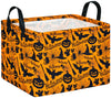 MAIZMZ Halloween Storage Basket Pumpkin Ghost Gift Basket for Kids Foldable Toy Box Waterproof Organizer Bin Laundry Nursery Ham