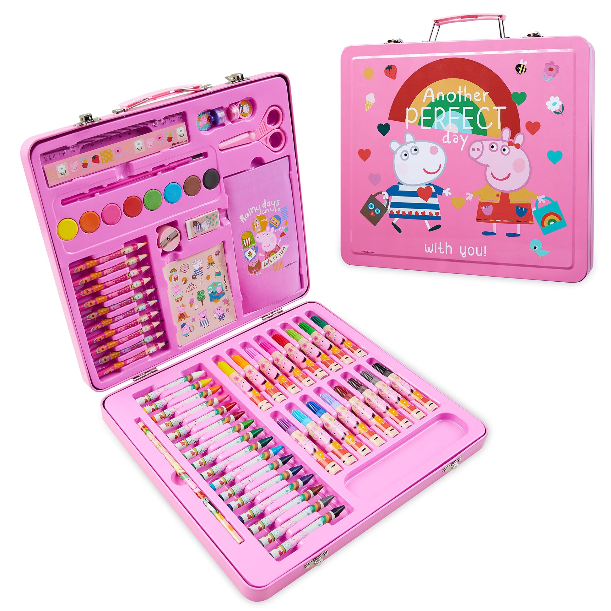 Peppa Pig Kids Art Set with Travel Case - Complete Drawing and Coloring Kit
