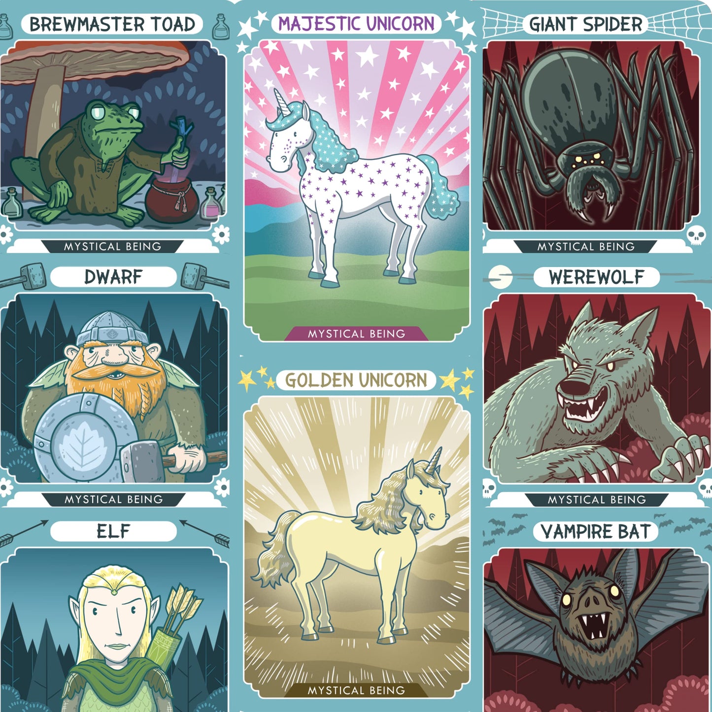 Flame Point Games Magical Unicorn Quest Card Game - Strategic Party Game for Adults & Teens, Paper, Model 250993