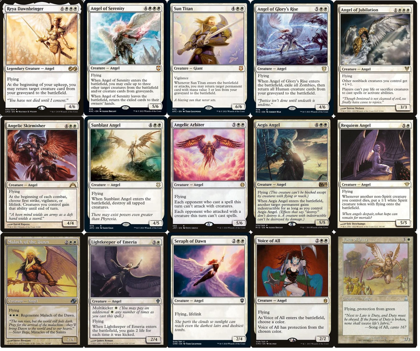 MTG Decks & More Angel Commander Deck - Custom Built Elite - 100 Card - Paper - 2.5 x 3.5 inches