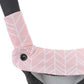 enhanced Drool and Teething Reversible Cotton Pad | Fits Ergobaby Four Position 360 + Most Baby Carrier | Pink Herringbone Design | Hypoallergenic | Great Baby Girl Shower Gift by Mila Millie