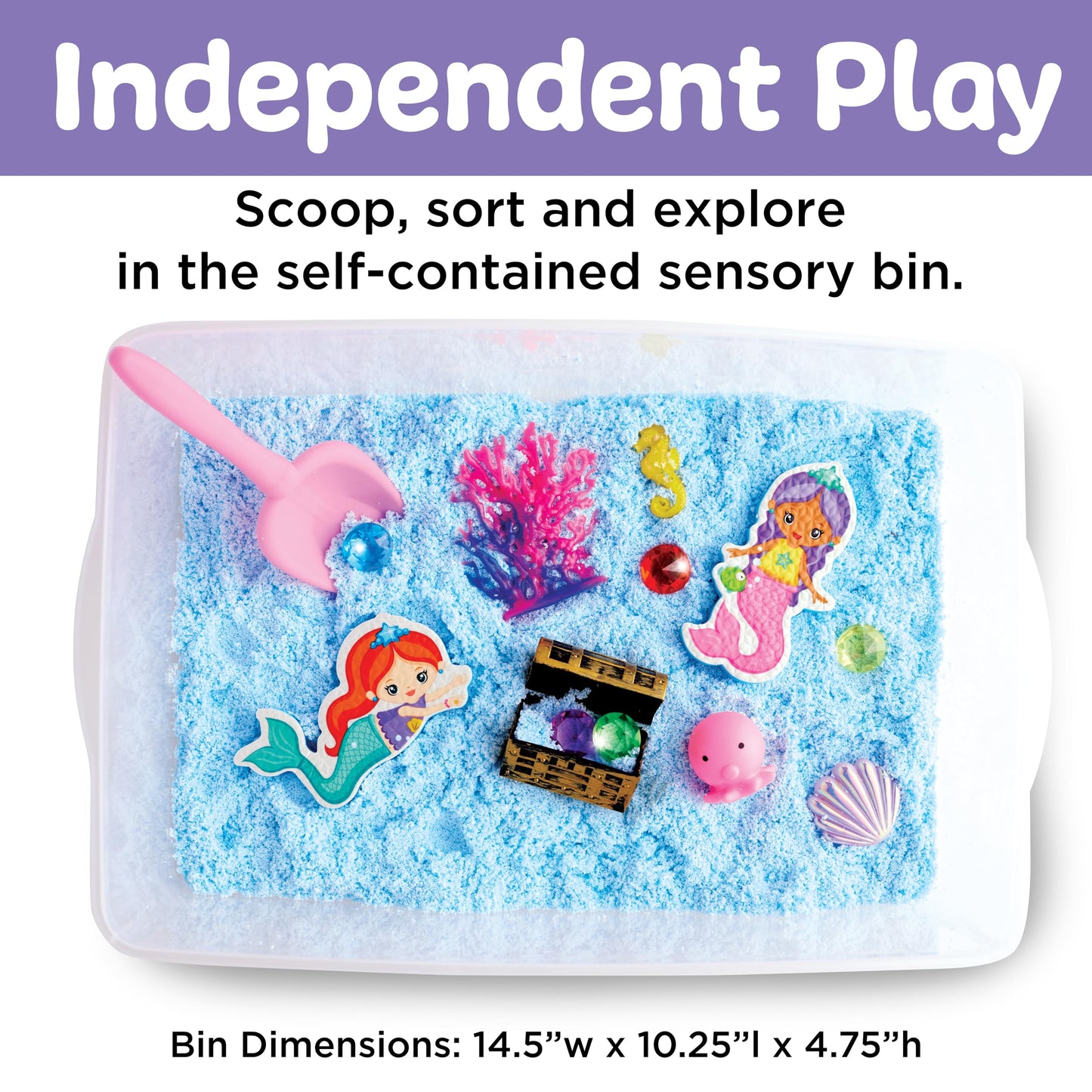 Creativity for Kids Sensory Bin: Mermaid - Mermaid Toys and Sensory Bins for Toddlers 3-4+  Sensory Box and Bin Filler  Toddler Activities and Mermaid Gifts for Girls