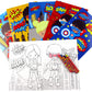Tiny Mills Superhero Coloring Books for Kids - 12 Books and 48 Crayons Party Favors, Prizes, Favor Bag Filler, Party Supplies