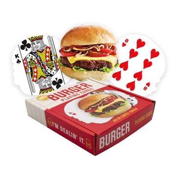 Gamago Hamburger Playing Cards - Hamburger Shaped Deck Of Cards To Play Your Favorite Card Games For Birthdays, Stocking Stuffer