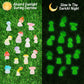WOZADU 30 PCS Luminous Mini Resin Mushrooms Figurines for Dollhouse Decoration Tiny Resin Miniature Things for Fairy Garden Micro Landscaping Decoration Cake Toppers Decor