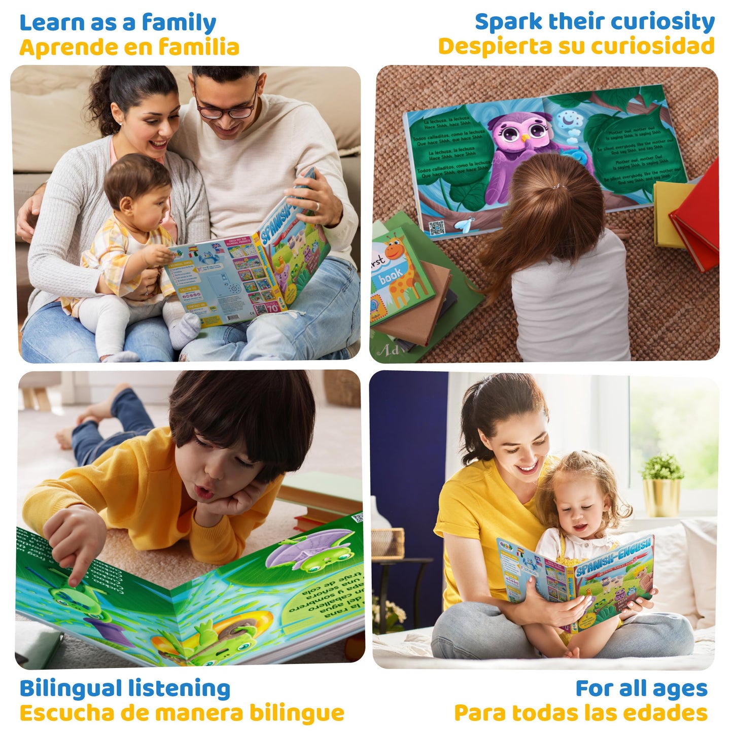 English & Spanish Nursery Rhymes Book For Toddlers & Sound Books For 1 Year Old And Older, Perfect Baby Gifts 1 Year Old And Toddlers By Gufino