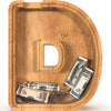 Sulevalt 12' Extra Large Wooden Letter Piggy Banks - Piggy Banks For Boys Girls Kids, Alphabet Money Banks With Initial D - Coin Banknote Bank Birthday/Christmas For Kids