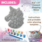 MindWare Paint Your Own Stepping Stone Unicorn Kit - Weatherproof Stone, 10” x 9”, Natural Stone, Model 13818689