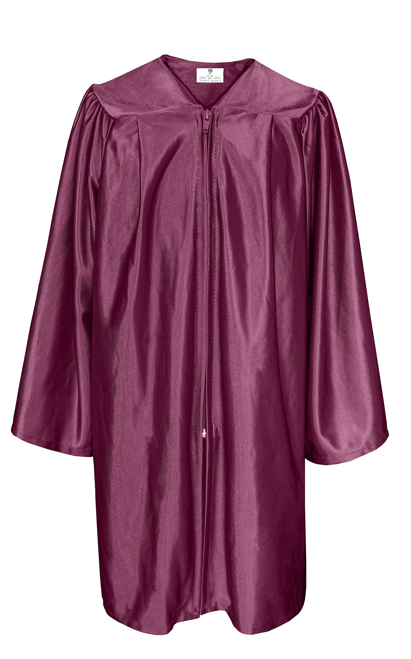Gradplaza Shiny Choir Robe Kindergarten Preschool Graduation Gown Shiny Graduation Gown For Kids Maroon Size 36