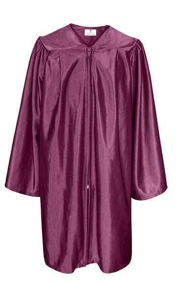 Gradplaza Shiny Choir Robe Kindergarten Preschool Graduation Gown Shiny Graduation Gown For Kids Maroon Size 36