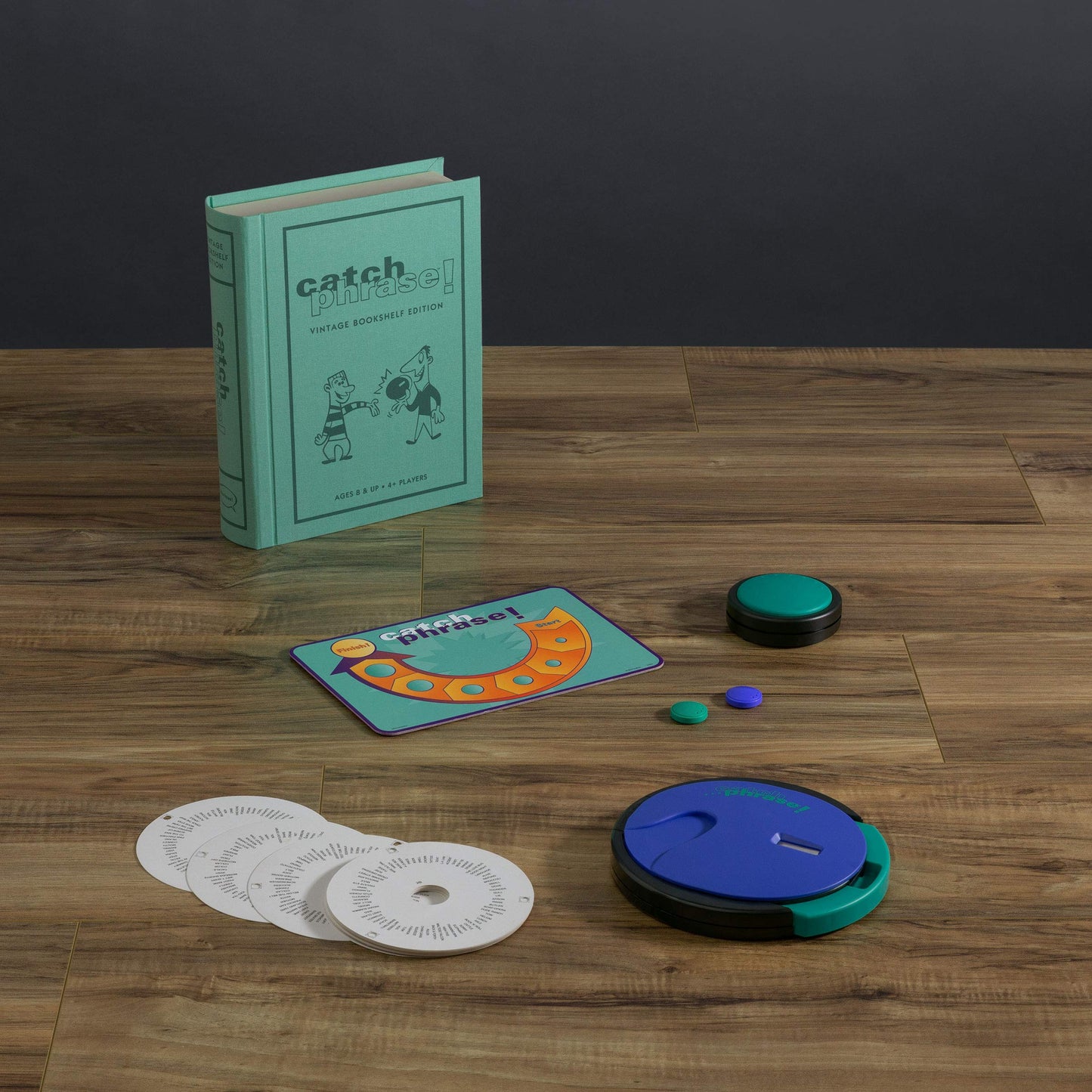WS Game Company Catch Phrase Vintage Bookshelf Edition - Model 29490, Linen Material, Classic Game for Family Fun