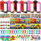 146Pcs Hero Party Favors for Kids, Goodie Box Stuffers Include Mini Notebooks Slap Bracelets Keychain Blowing Dragon Stickers St