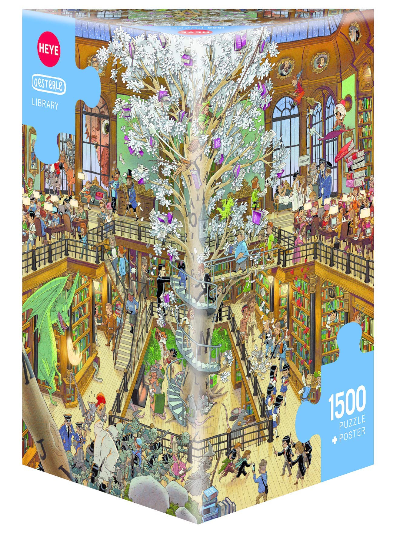 Heye 29840' Library, Oesterle Triangular Puzzles, White