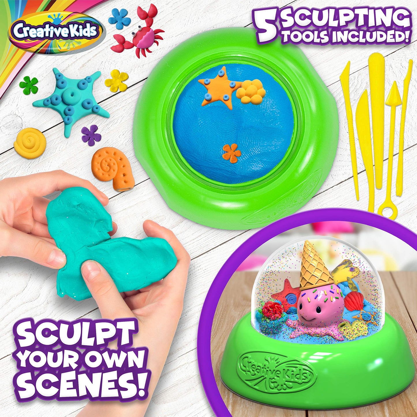 Make Your Own Water Globe Craft Kit For Kids – Diy Crafts Boys Girls Snow Globe Making Kit For Children - Under Sea Inspired Collectible Dog Dinosaur Unicorn Ice Cream Figurines Ages 4+