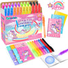 Giftinbox Unicorn Party Favors For Kids 4-8, 24Pack Invisible Ink Pen And Notebook, Invisible Ink Spy Pen With Uv Light For Kids, Classroom Prize Goodie Bag Stuffers Unicorn Toys For Kids Girls