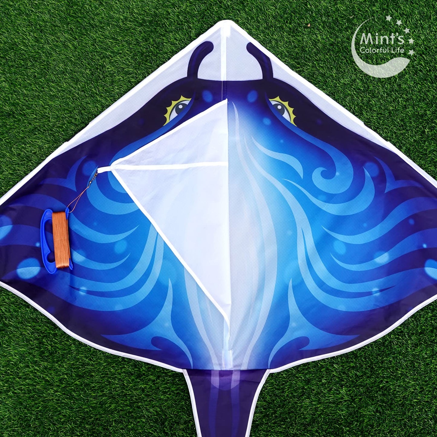 Devil Fish Kite For Kids Adults,Easy To Fly Delta Kites Single Line Large, Kite Handle Include