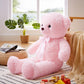 Yunnasi Big Teddy Bear Stuffed Animal 35 Inches Giant Stuffed Bear Gift For Girlfriend Children On Birthday, Pink