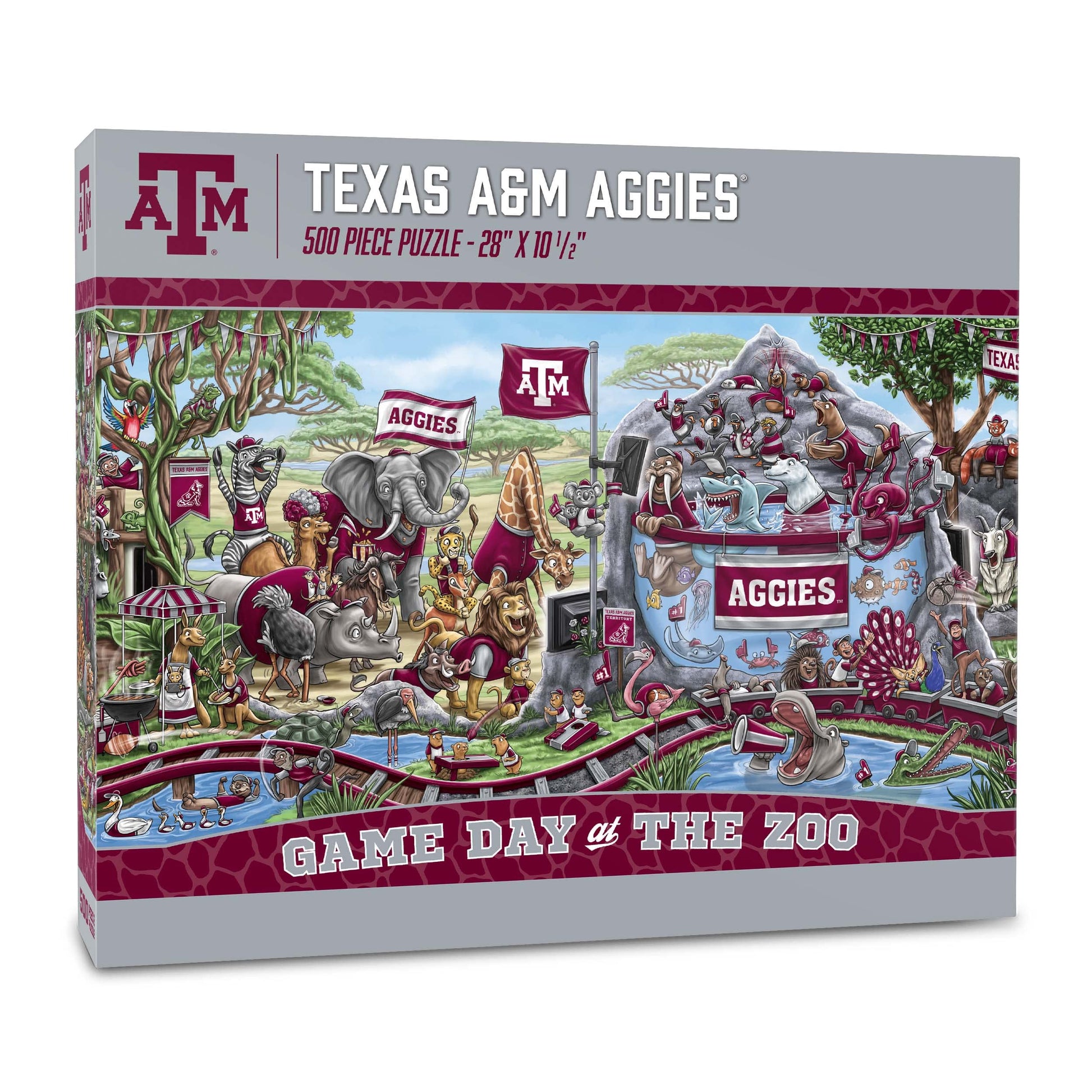 YouTheFan NCAA Texas A&M Aggies Game Day at The Zoo 500pc Puzzle