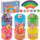 Okaybee 6 Pack Bingsu Crunchy Slime Kit, Rainbow Slime For Kids, With Cute Slime Charms & Add-Ins, Slime Party Favors Sensory To