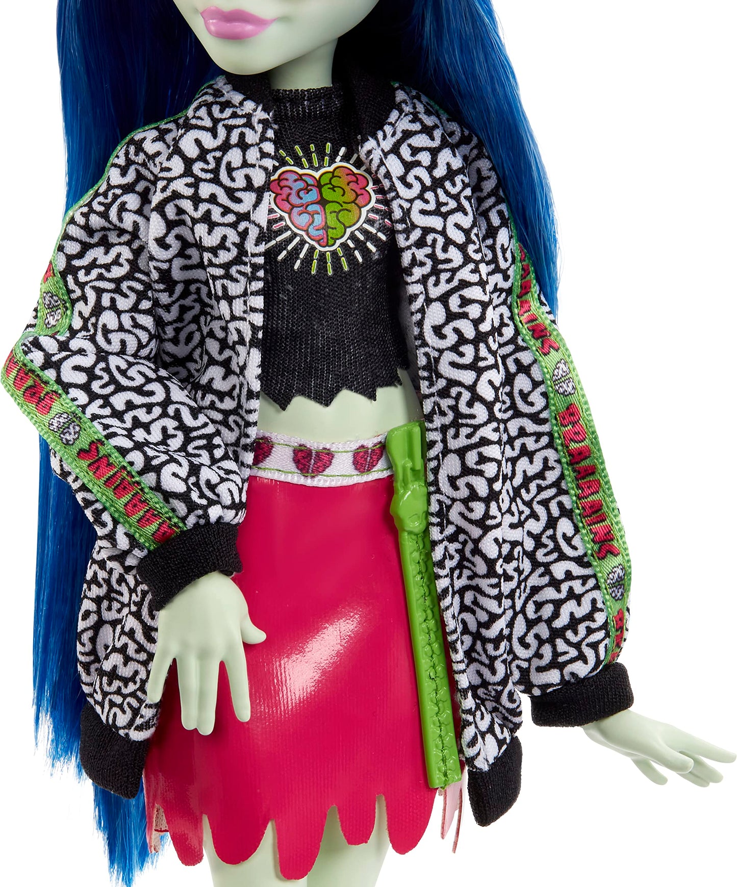 Monster High Ghoulia Yelps Doll - 10.3" Posable, Blue Hair, Multicolor, Model HHK58, Includes Pet & Accessories