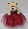Kinnex Collections Since 1997 12'' Quince Anos Last Doll Teddy Bear With Dress (Centerpiece) ~ Arc09832-7 (Burgundy)