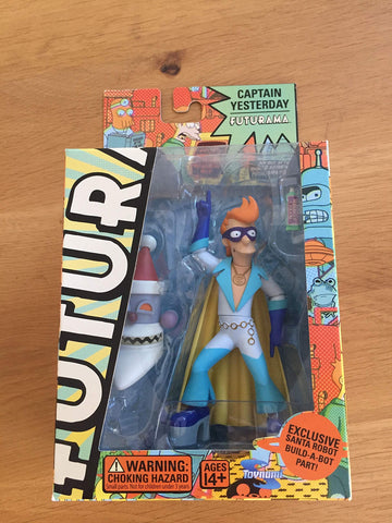 Futurama Toynami Series 4 Action Figure Fry As Captain Yesterday