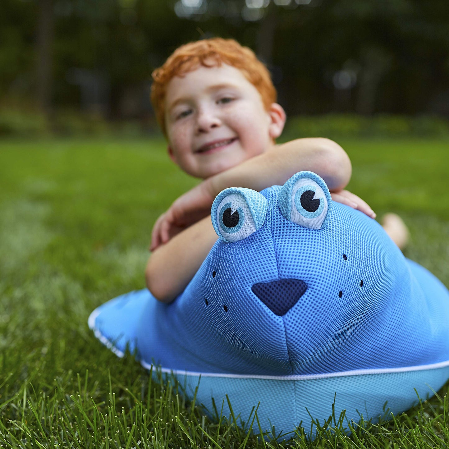 Big Joe Pool Petz Large Seal No Inflation Needed Animal Floating Pool Toy, Seal Shape Mesh,