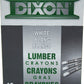 Dixon 52300 Lumber Crayons, 4 1/2 x 1/2, White, Dozen