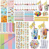 Noveread 251 Pcs Party Favors Set Includes Drink Gift Cup Mini Notebooks Pencils Heart Eraser Pencil Sharpener Slap Bracelets Ru