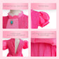 Isswya Princess Peach Costume Girls Cosplay Princess Peach Dress Kids Halloween Birthday Party Dress Up Outfit Clothes 9-10Y