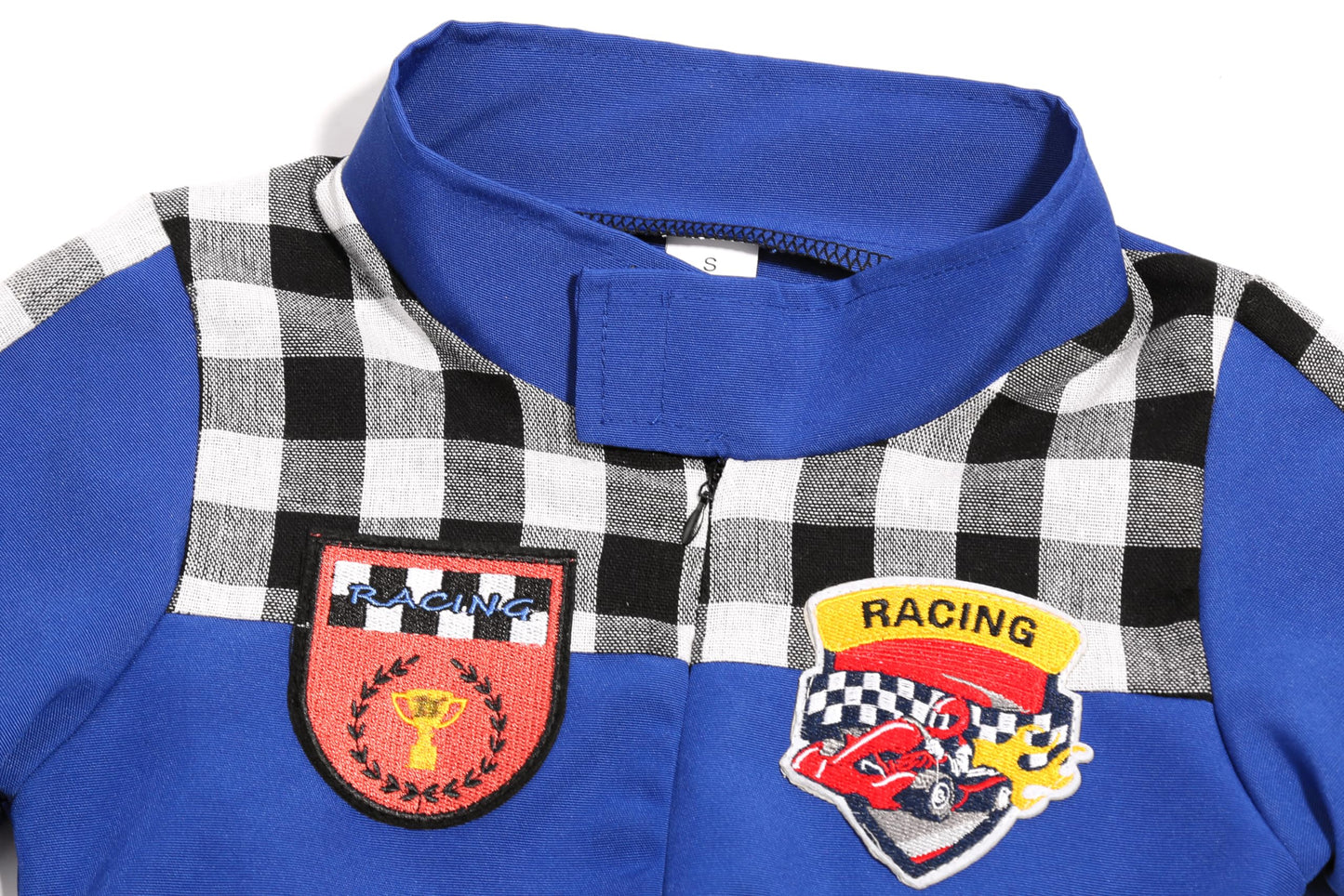 Sizgaroot Kids Race Car Driver Costume Toddler Boys Race Car Driver Halloween Costume (Blue, 7-8 Years)