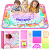 MAIGOZON Water Doodle Mat, Unicorn Drawing Mat for Toddlers, Kids Water Painting Pad Coloring Board Set, Art Supplies for Toddle