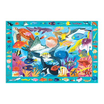 Mudpuppy Coral Reef - 64 Piece Search & Find Puzzle Featuring Diverse Marine Animals And Over 40 Hidden Images To Find For Ages