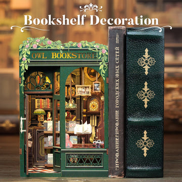 CUTEBEE Book Nook Kit - DIY Miniature House Dollhouse Kit for mature-themed and Teens  Booknook Bookshelf Decor Alley Model Build with LED Light  Gifts for Family and Friends