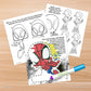 Marvel Spidey and His Amazing Friends Coloring Book - 20 Pages, Mess-Free Marker, Multicolor, Model 50837