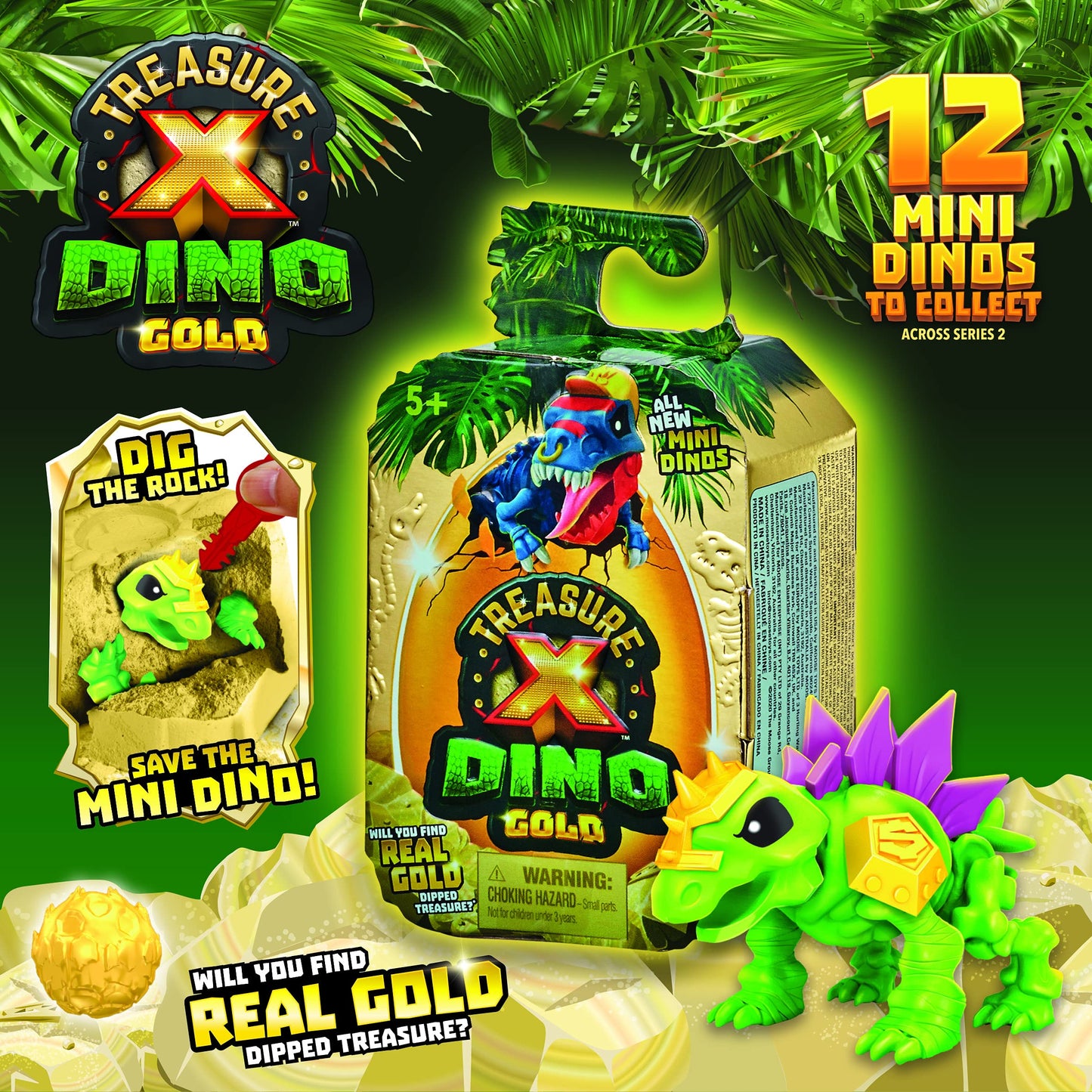 Treasure X Dino Gold Mini Dino Pack Unboxing Toy Dig And Discover Collectable Dino Figures Will You Find Real Gold Treasure 8 Levels Of Adventure