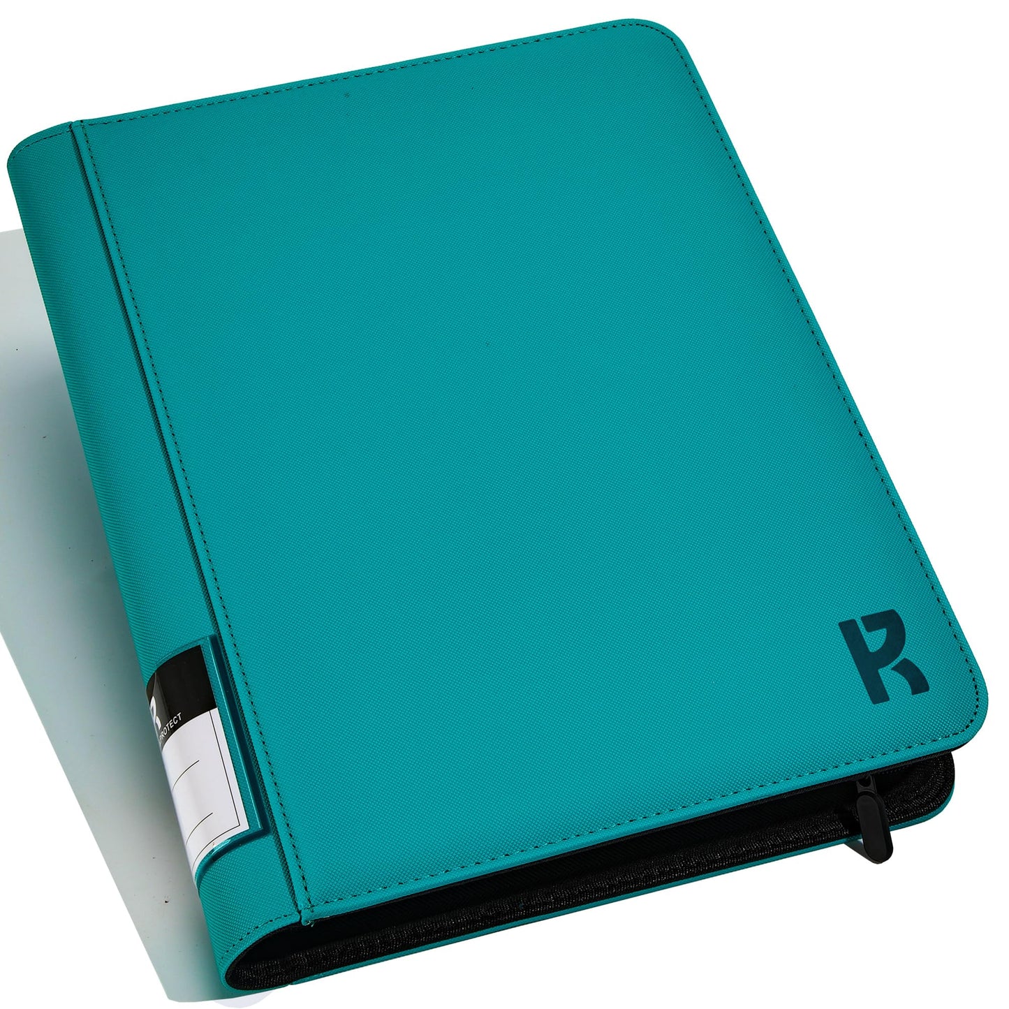 3 x 4 loader Binder  Hold 288 Top 25-55PT Loaders Storage 9-Pocket enhanced Zip Hard Plastic Album Collection Binder for Sports or Other Trading Cards in 3 x 4 Sleeves-(Teal)