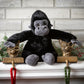 The Petting Zoo Gorilla Stuffed Animal, 12 Inch Plush Toy, Black, Model 420327, Gifts for Kids