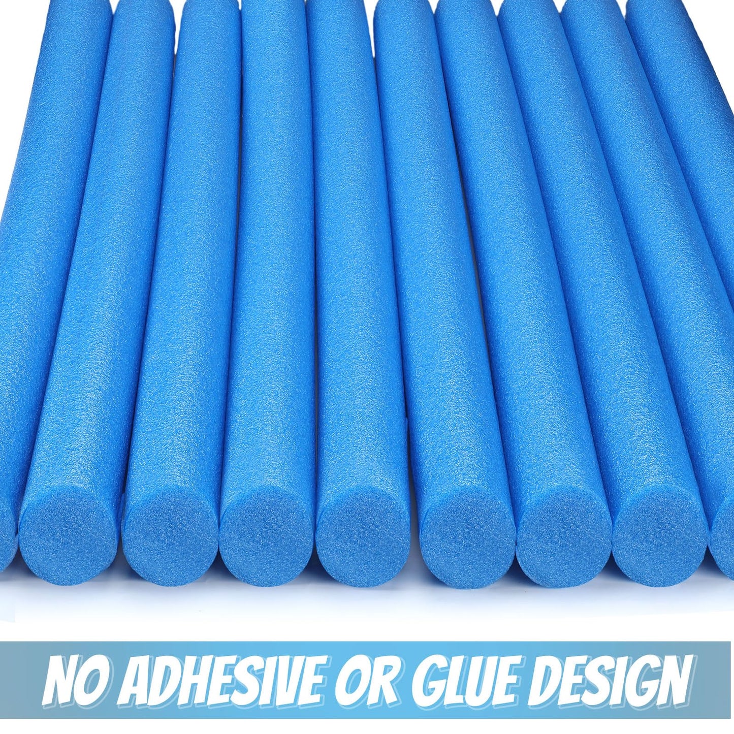 Kathfly 12 Pcs Floating Pool Noodles Foam Tube 1.5 X 35 Inches Floating Foam Tube Round Solid Noodle For Adults Swimming Craft Project(Blue)