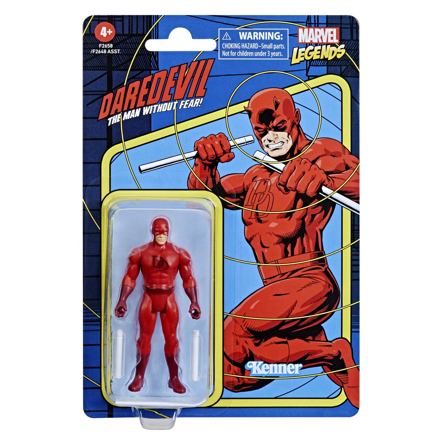Marvel Hasbro Legends 3.75-Inch Scale Retro 375 Collection Daredevil Action Figure Toy