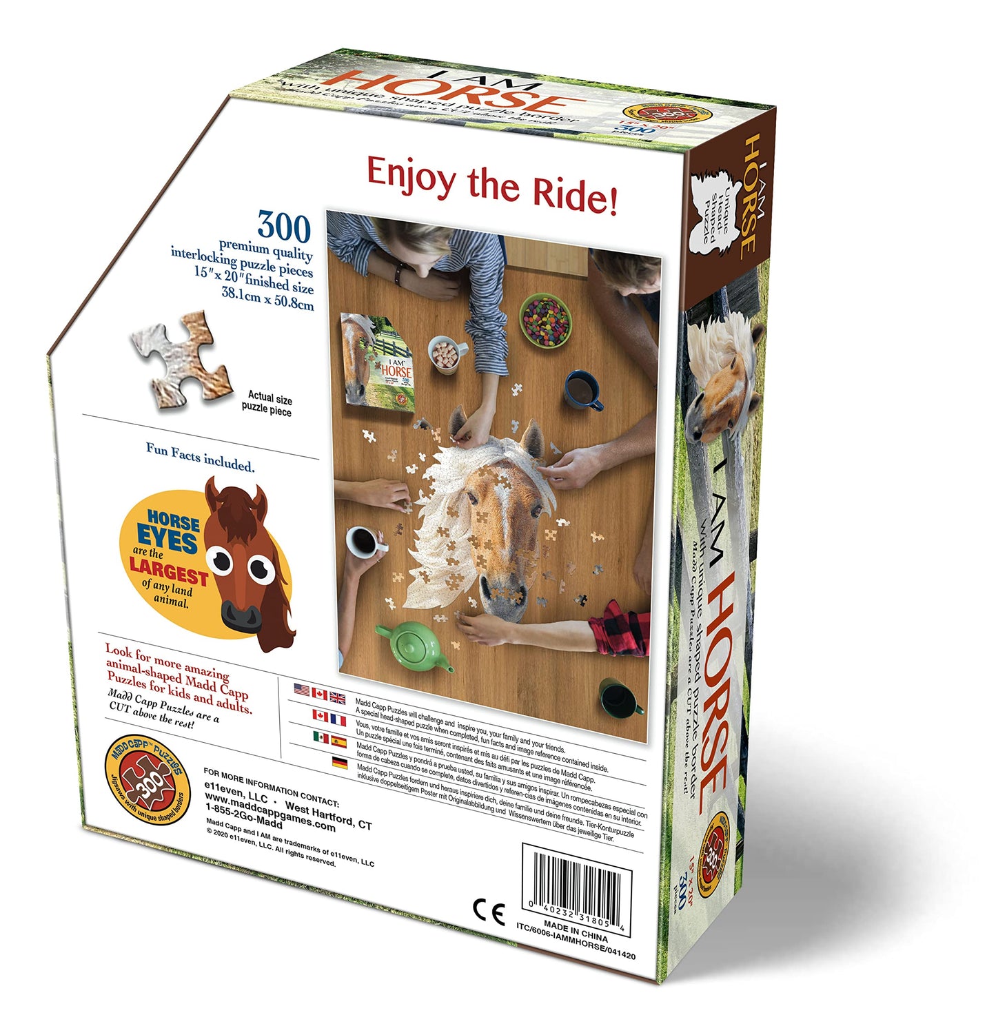Madd Capp Puzzles - I Am Horse - 300 Pieces - Animal Shaped Jigsaw Puzzle