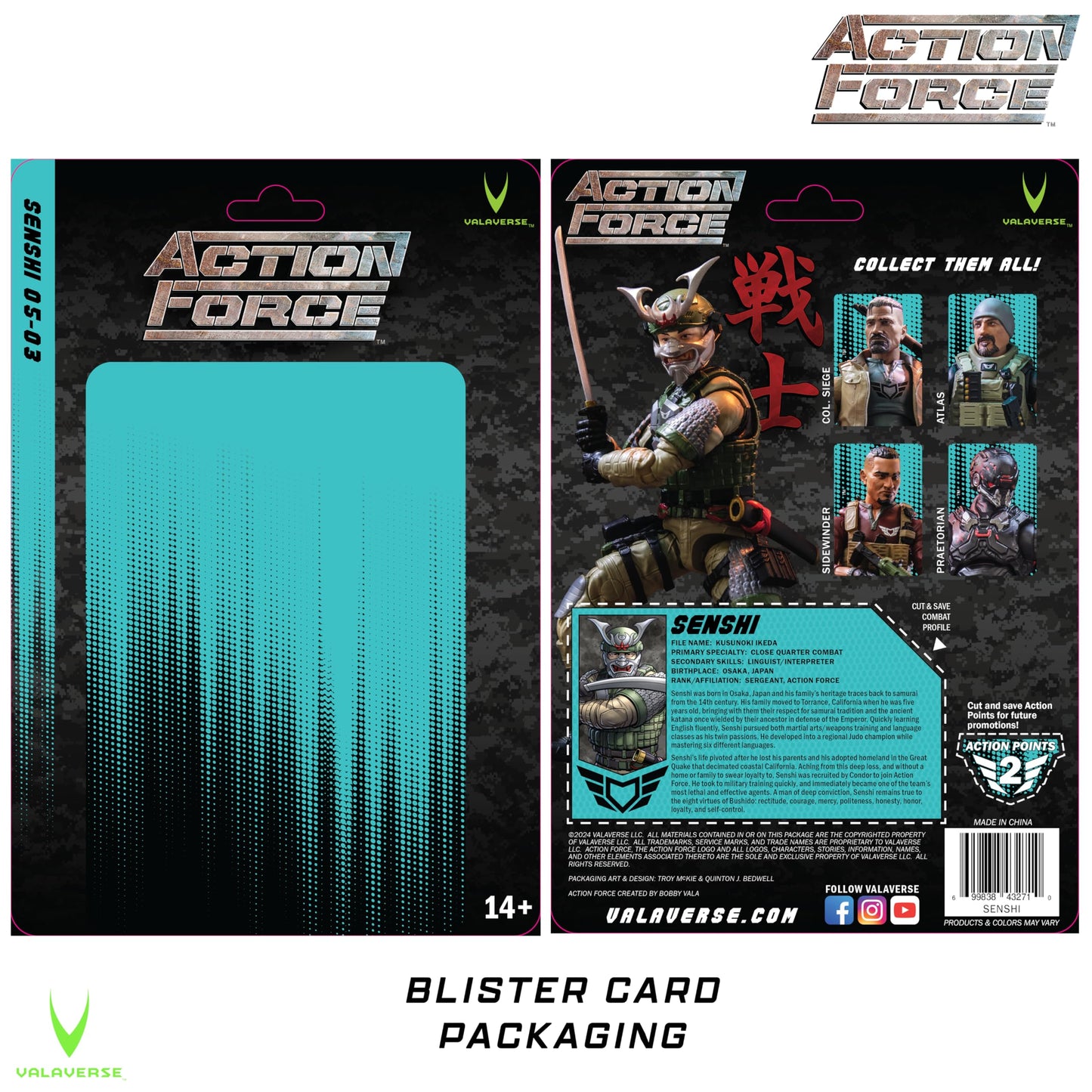 Action Force Valaverse Series 5 Senshi enhanced 6-Inch Scale Action Figure with Multiple Accessories