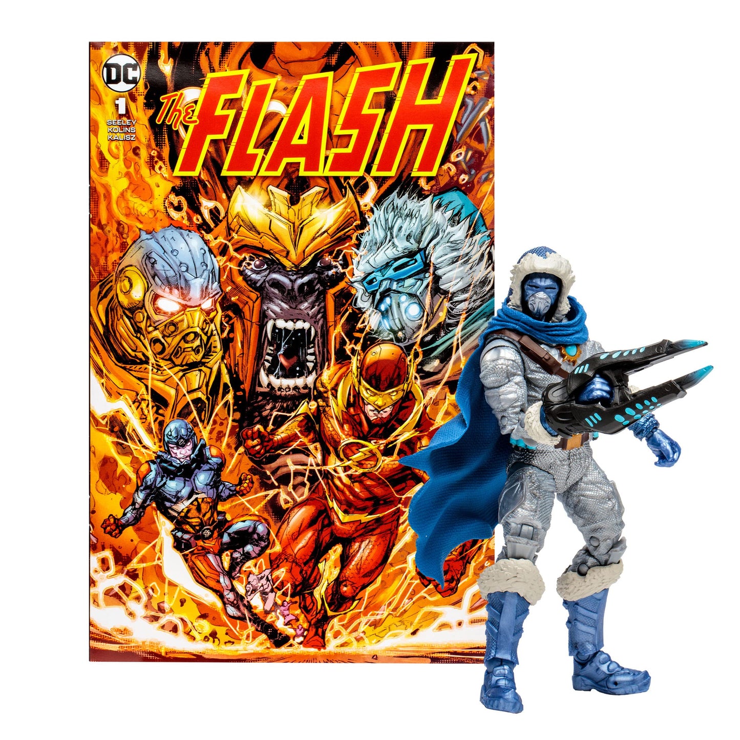 McFarlane Toys DC Page Punchers Gold Label Collection Captain Cold limited availability Action Figure & Comic Book [Metallic Version  The Flash]