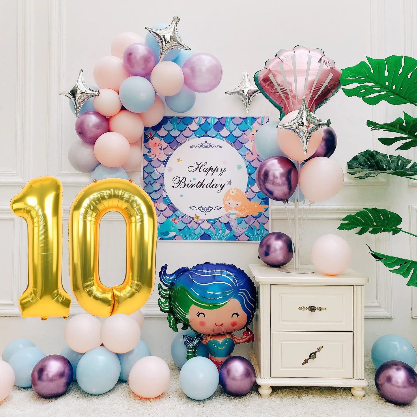 Smlpuame 40 Inch Number Balloon 0-9 Gold Large Number 10 Balloons,Digital Balloons For Birthday Party Celebration Decorations Su