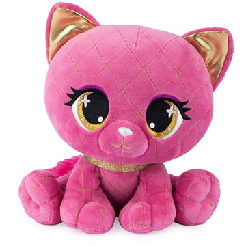 P.Lushes Designer Fashion Pets Madame Purrnel Premium Cat Stuffed Animal, Pink And Gold, 9