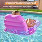 Sloosh Pool Lounge Float mature-themed  Inflatable Pool Floats Lounger Raft Floaties Water Floating Recliner Chair with Cup Holders Foot Rest Swimming Pool Floaty  Pink