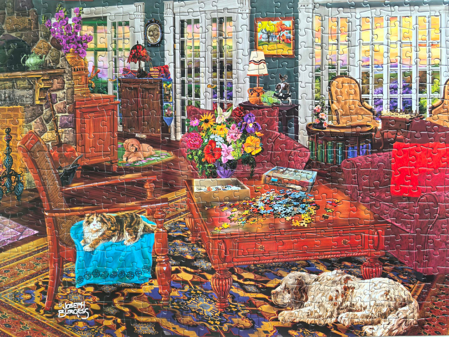 Artist Joseph Burgess - Cottage Puzzle - Jigsaw Puzzles 500 Pieces for mature-themeds