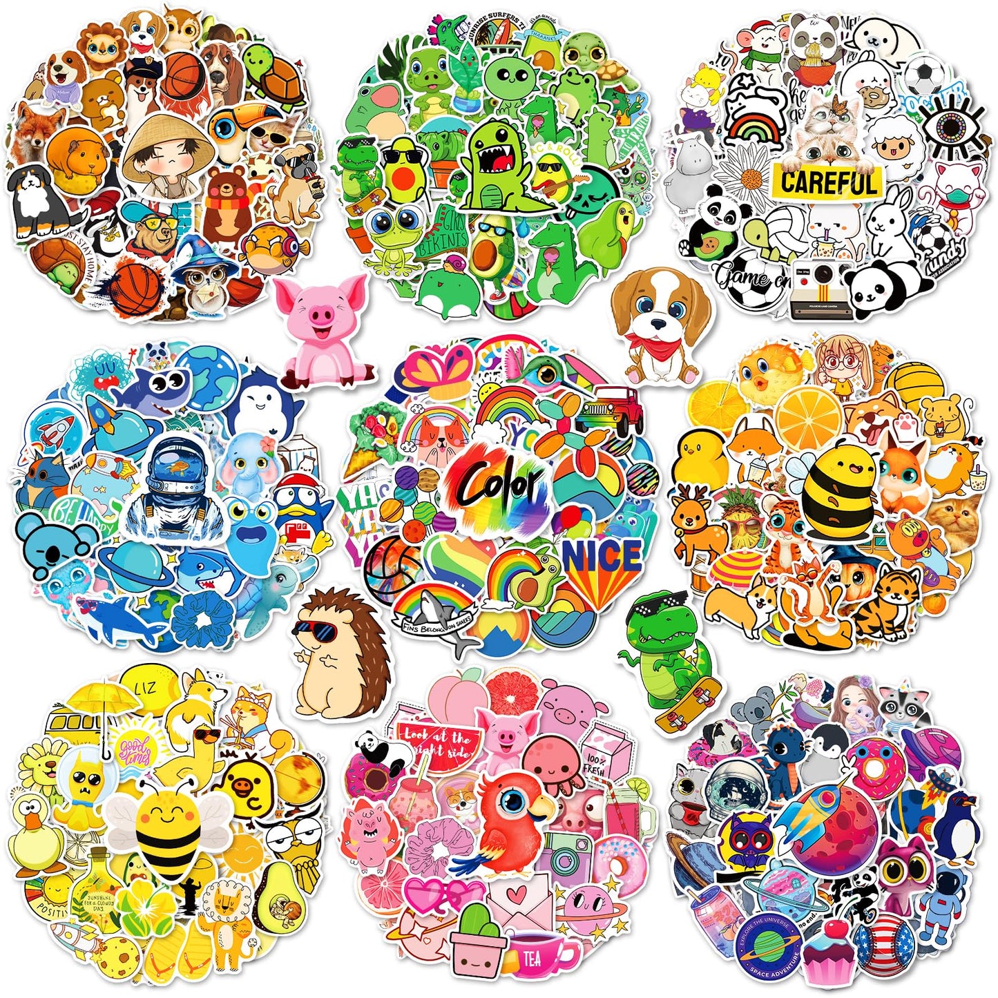 600Pcs Stickers For Kids, Water Bottle Stickers, Vinyl Waterproof Scrapbook Cute Bulk Stickers Pack For Laptop Skateboard Comput