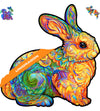 Unidragon Original Wooden Jigsaw Puzzles - Precious Rabbit, 106 Pieces, Small Size 8.6'X9', Beautiful Gift Package, Unique Shape Best Gift For Adults And Kids